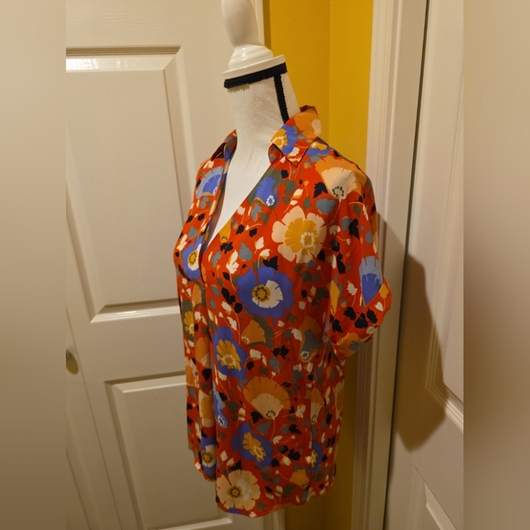 CABI FLORAL BLOUSE, SIZE XS - Picture 3 of 10